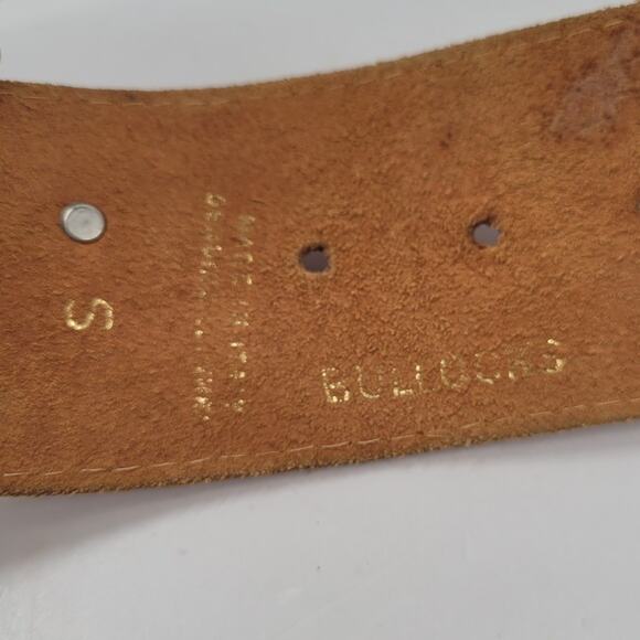 Bullocks Vintage Moon Stars Hearts‎ Cut Out Leather Belt Retro Boho Statement - Picture 4 of 9